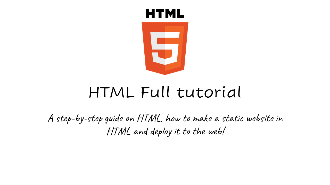 HTML5 Full tutorial